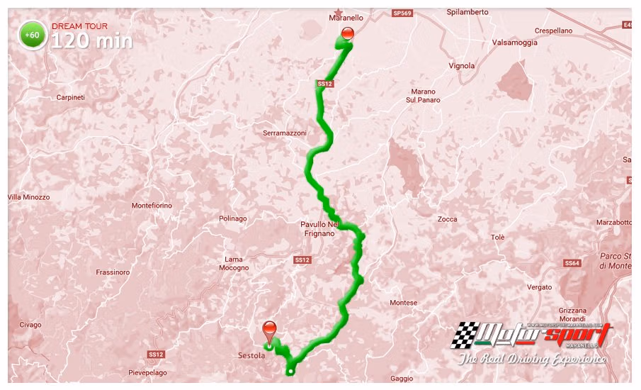 Ferrari 458 Italia test drive (2 lugares) 13 mappa120 1