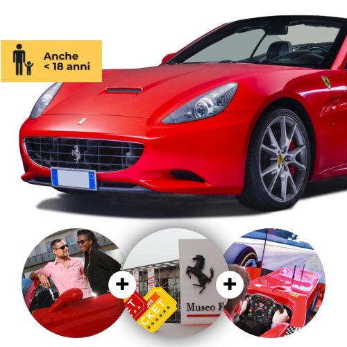 Pack Test drive Ferrari California + Simulador de F1 + Museus