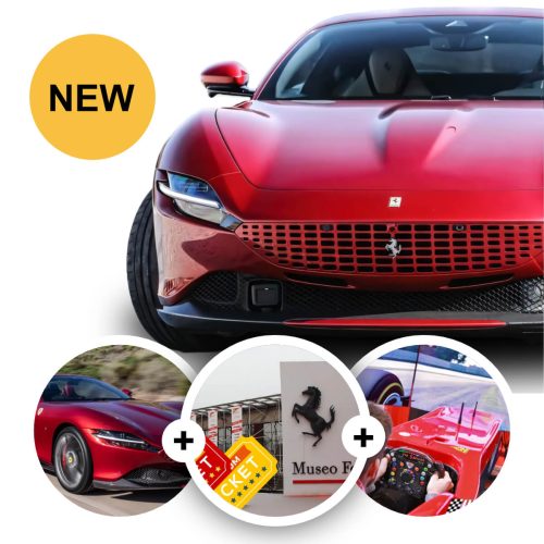 Pack Test drive Ferrari Roma + simulador de F1 + Museus
